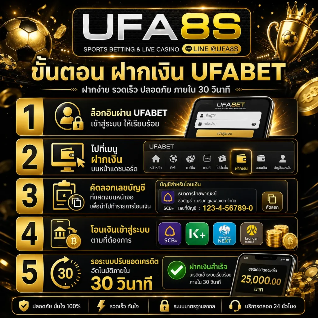 ฝากเงิน UFABET